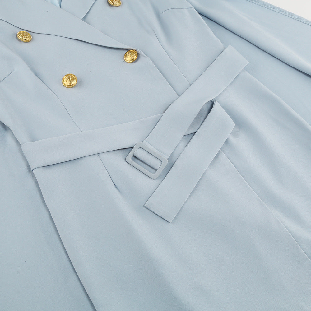 Image of Sage | Women's Double-Breasted Blazer Mini Dress