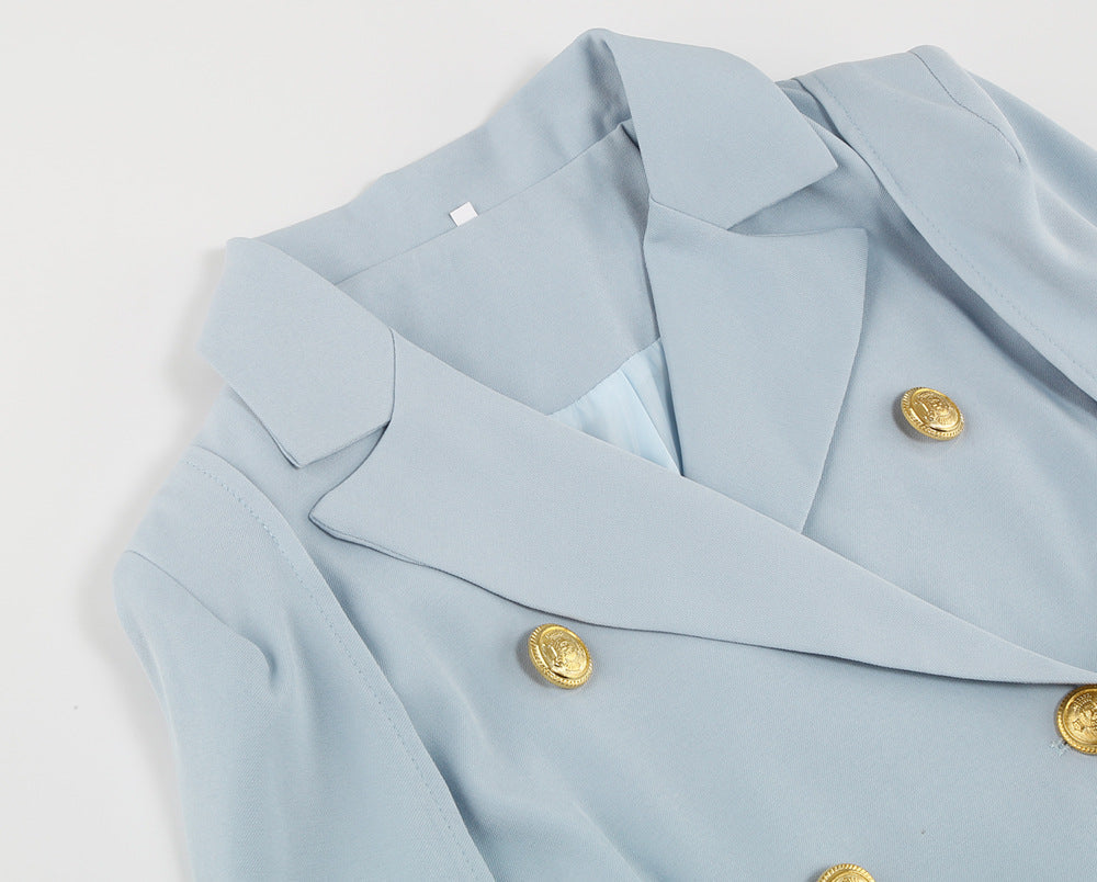 Image of Sage | Women's Double-Breasted Blazer Mini Dress
