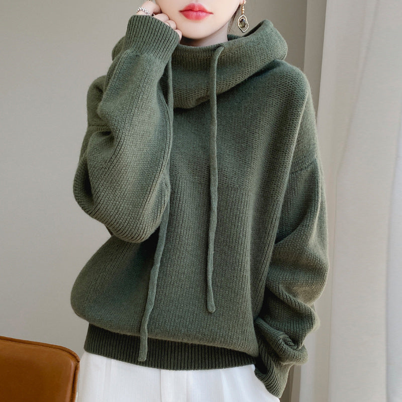 Image of Sage | Women's Oversized Turtleneck Hoodie