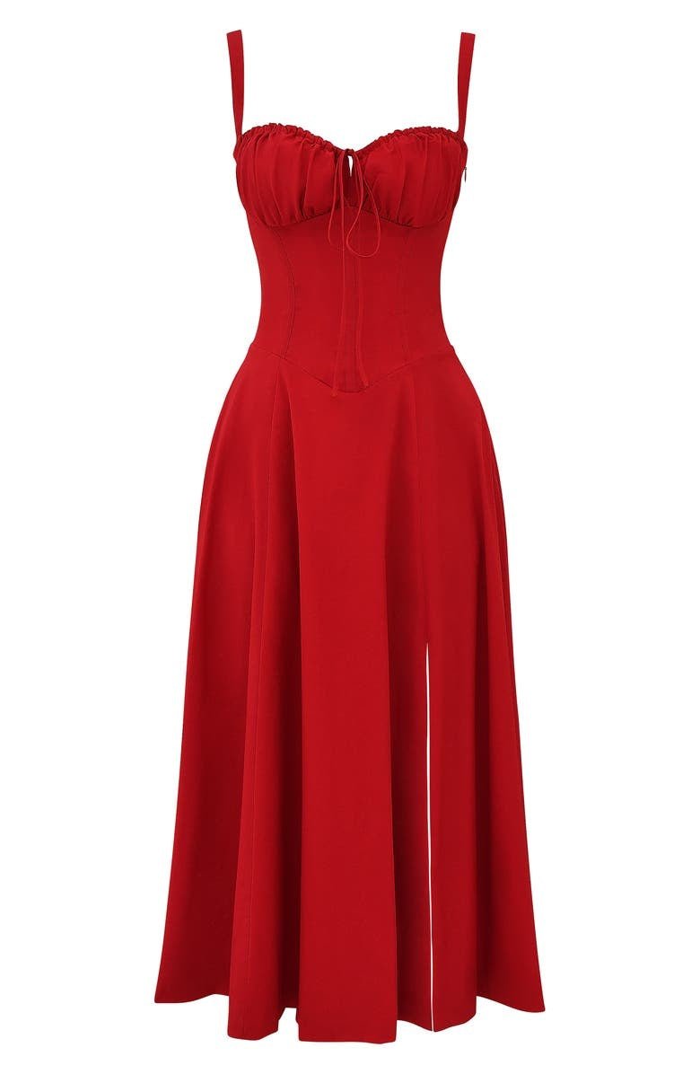 Image of Samantha | Women's Spaghetti Strap A-Line Midi Dress