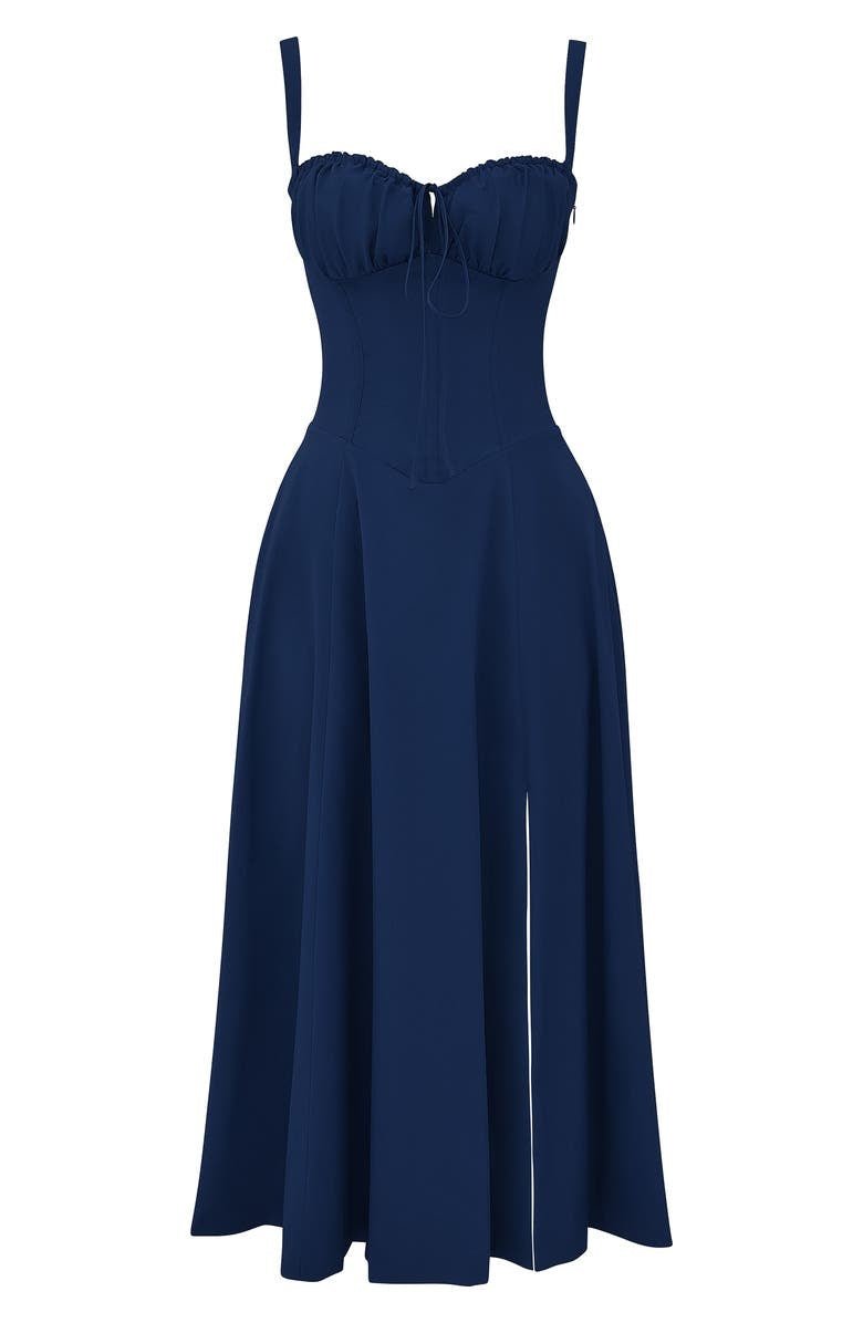 Image of Samantha | Women's Spaghetti Strap A-Line Midi Dress