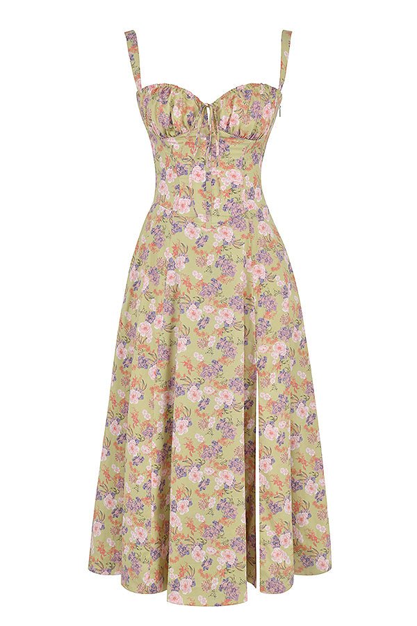 Image of Samantha | Women's Spaghetti Strap A-Line Midi Dress