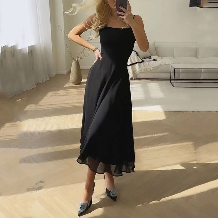 Image of Sandra | Women's Sleeveless A-Line Midi Dress