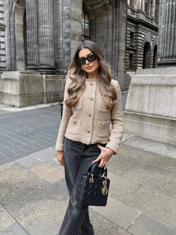 Image of Sandy | Women's Cropped Tweed Jacket