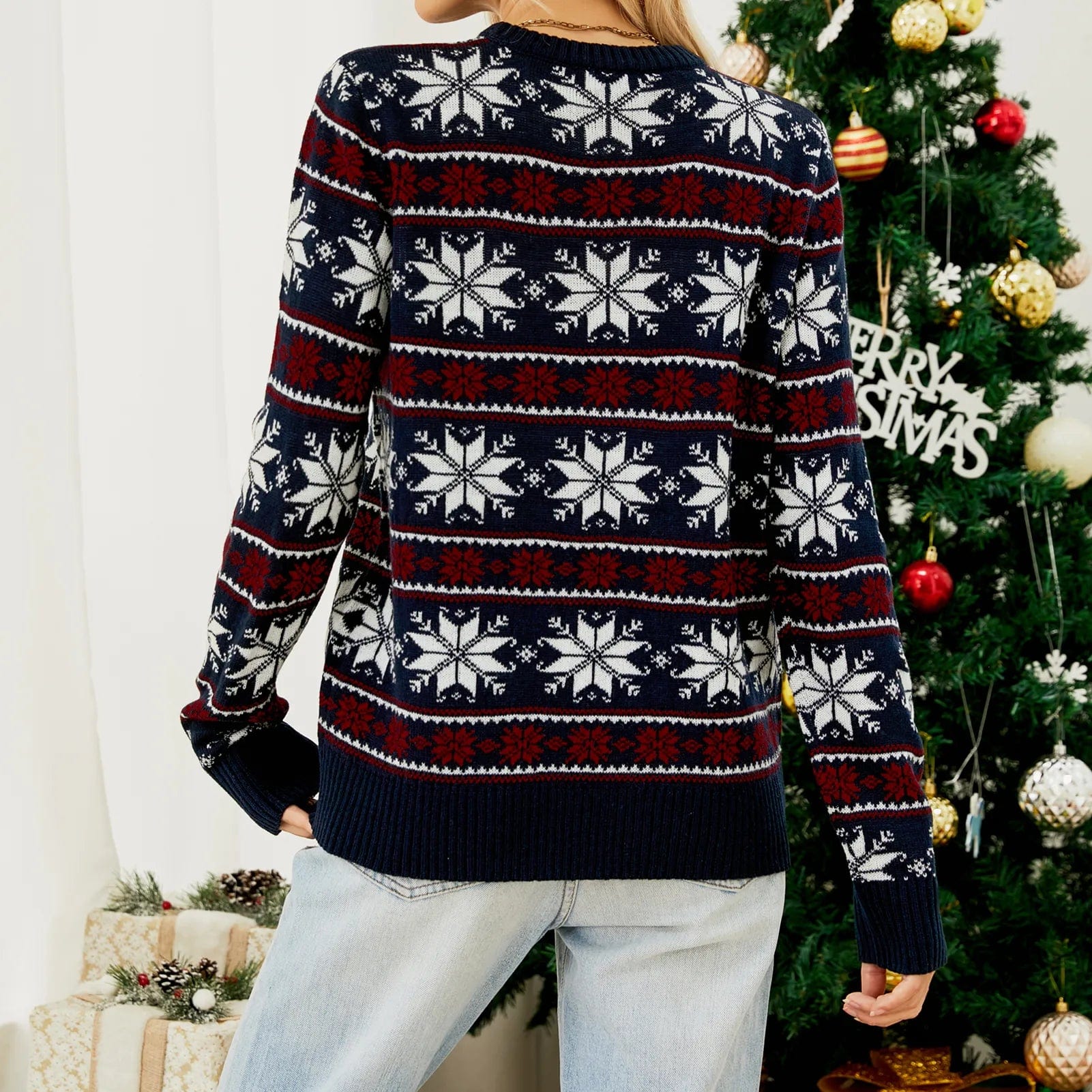 Image of Sara | Women's Christmas Crew Neck Sweater