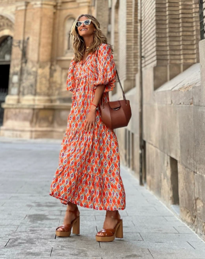 Image of Sara | Women's V-Neck Maxi Dress