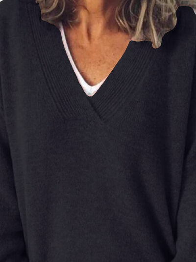 Image of Sarah | Women's Oversized V-Neck Sweater