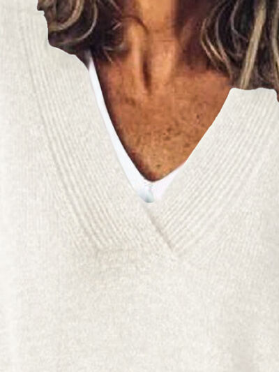Image of Sarah | Women's Oversized V-Neck Sweater