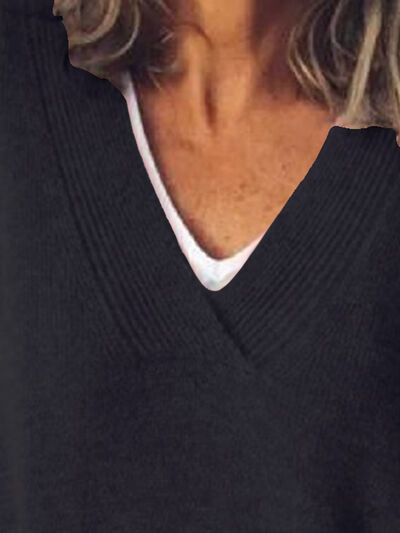 Image of Sarah | Women's Oversized V-Neck Sweater