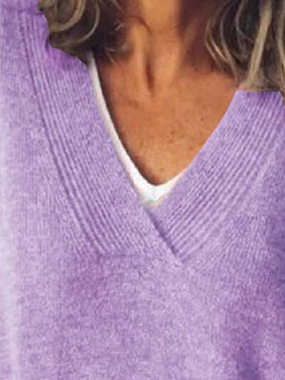 Image of Sarah | Women's Oversized V-Neck Sweater