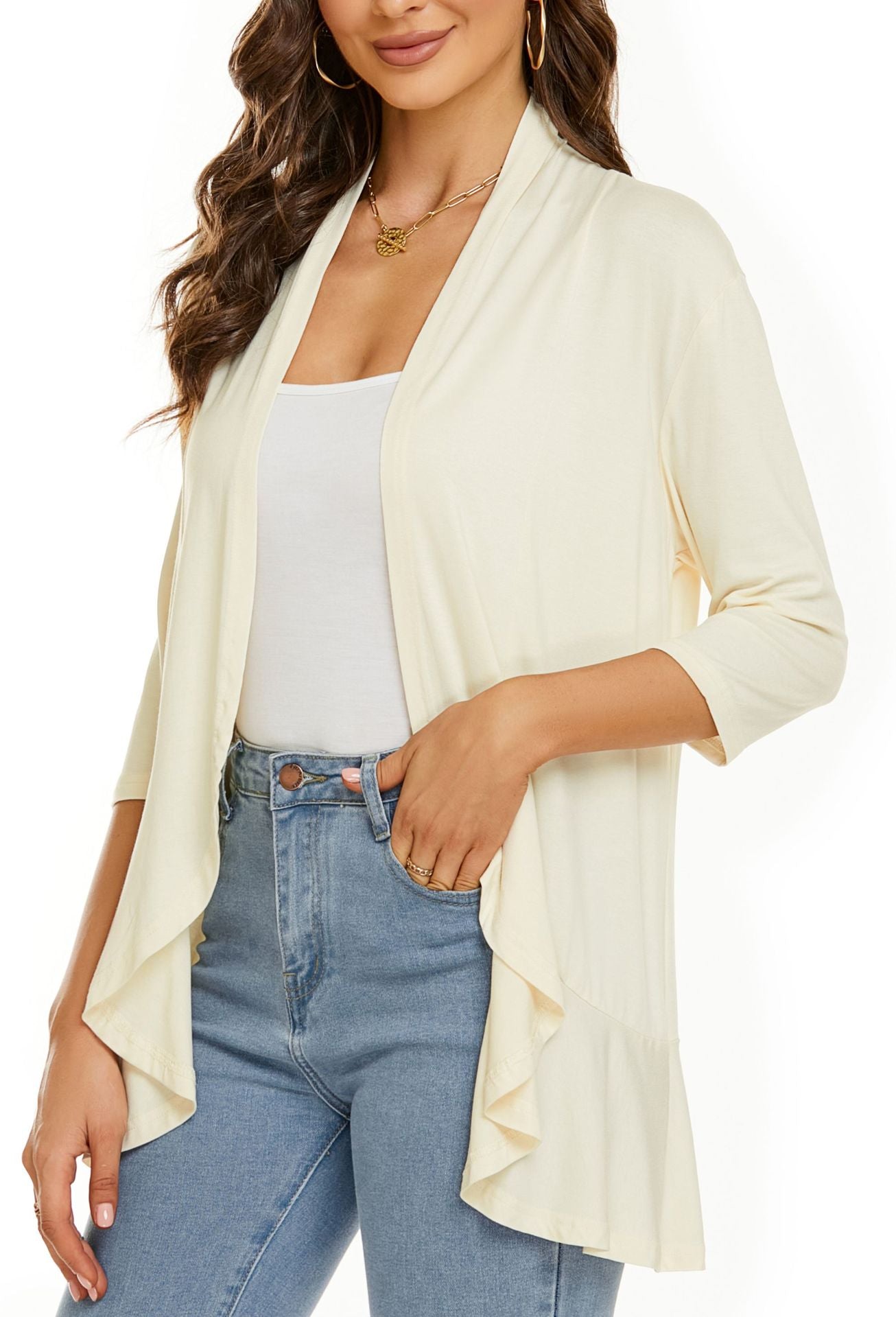 Image of Savannah | Women's Open Front Draped Cardigan