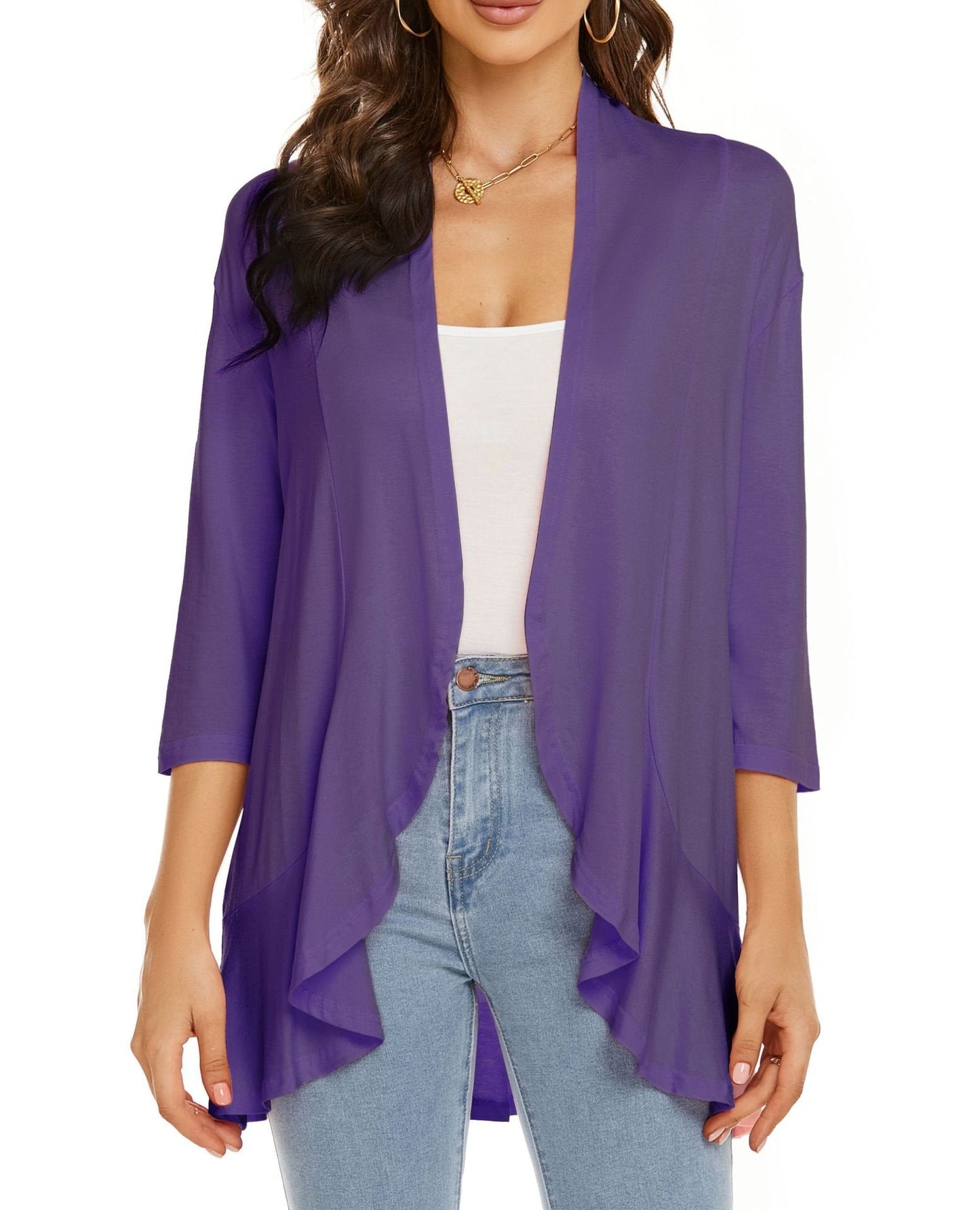Image of Savannah | Women's Open Front Draped Cardigan
