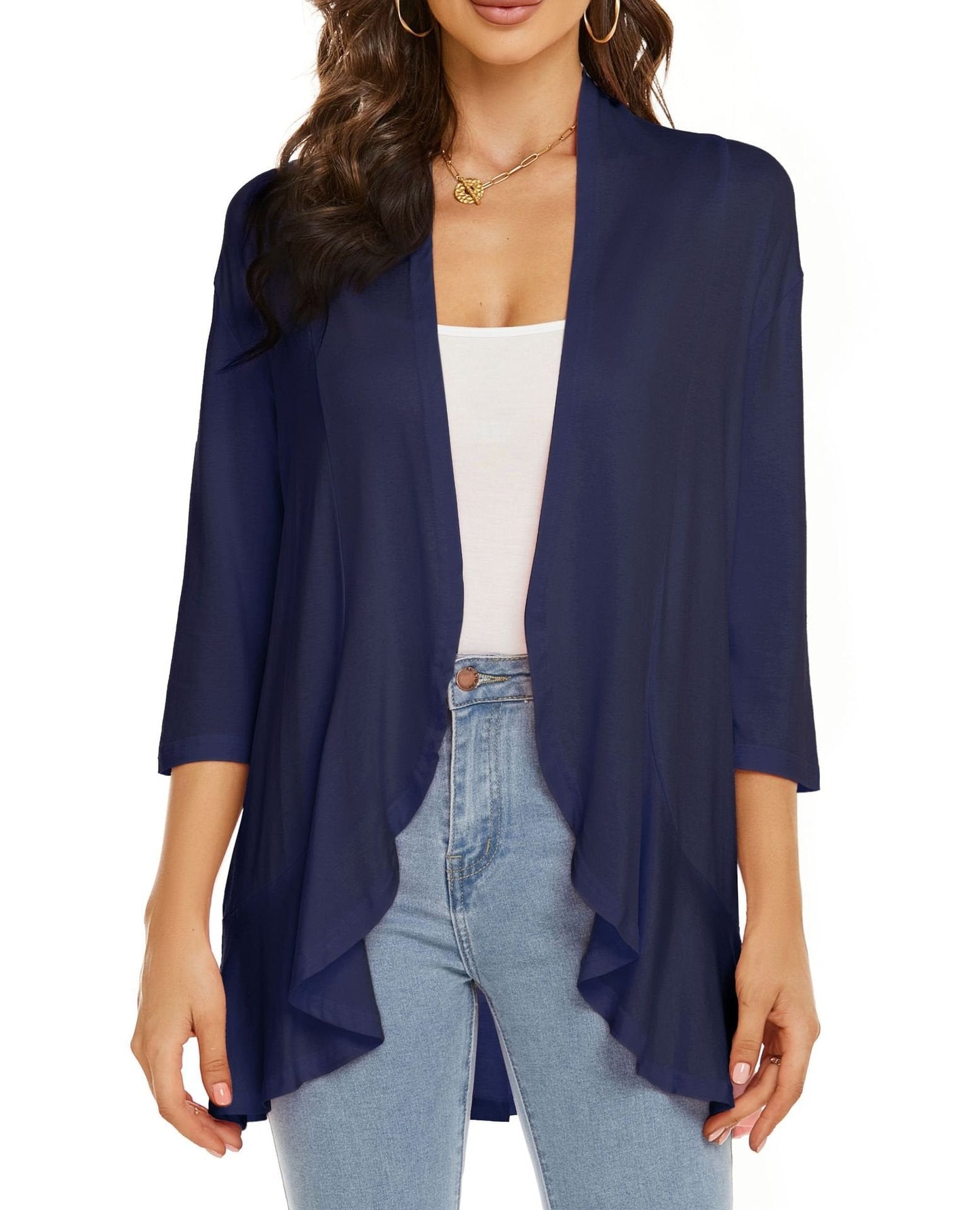Image of Savannah | Women's Open Front Draped Cardigan