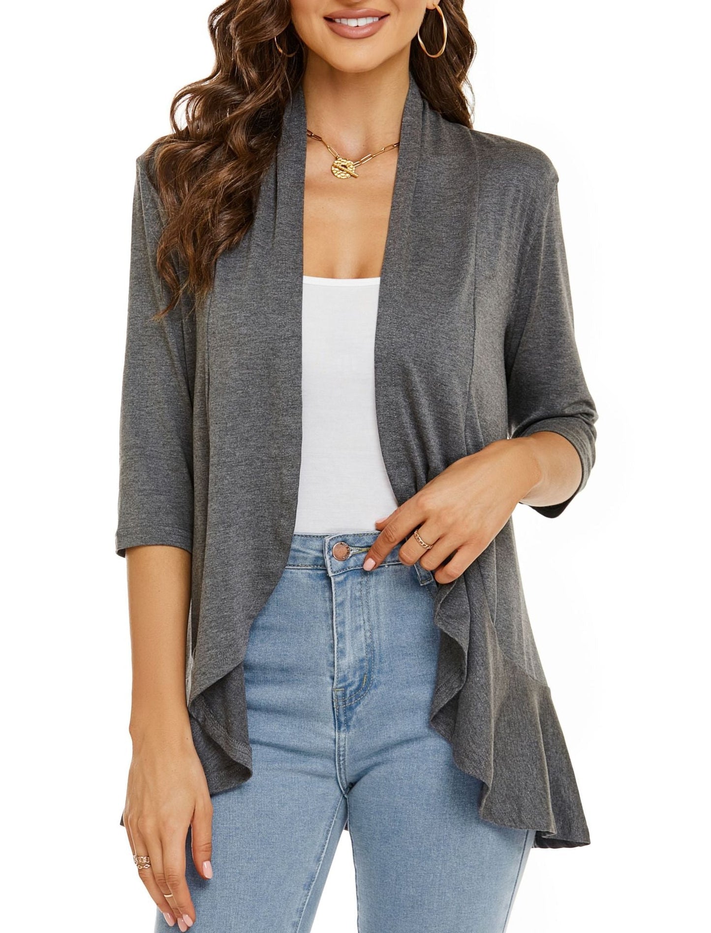 Image of Savannah | Women's Open Front Draped Cardigan