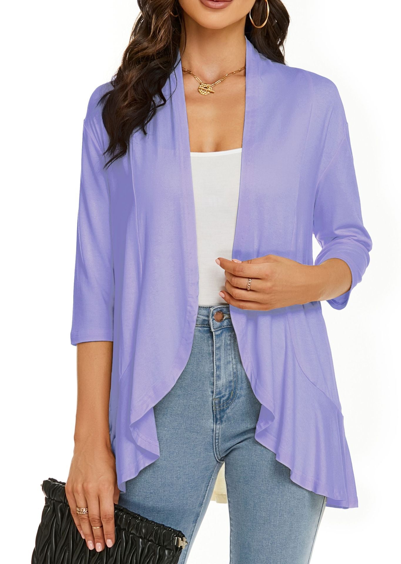 Image of Savannah | Women's Open Front Draped Cardigan