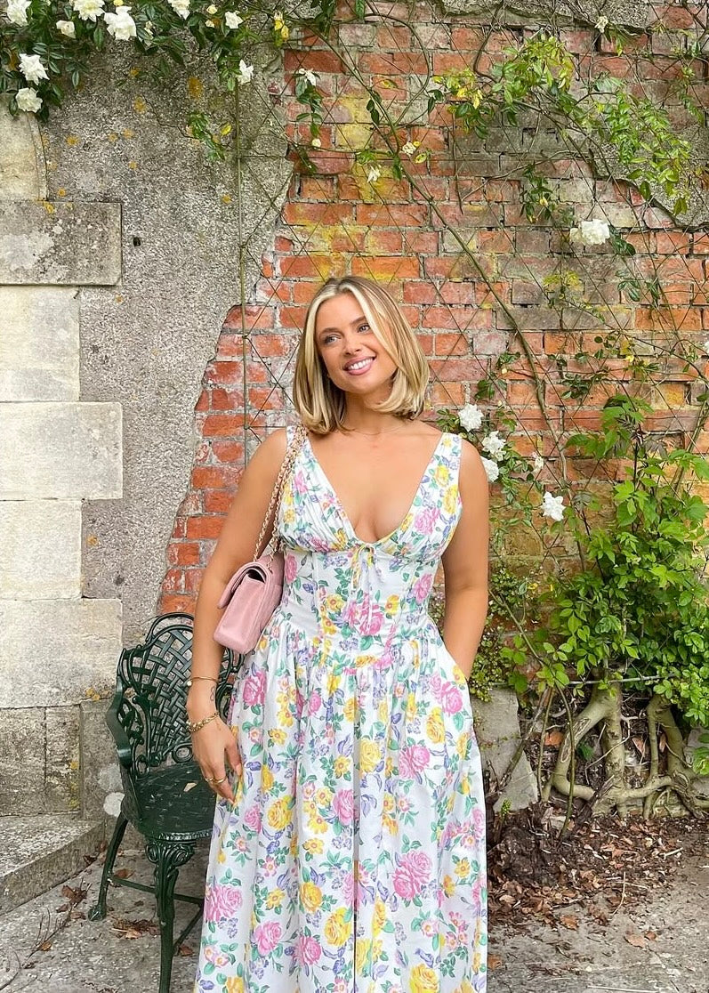 Image of Scarlett | Women's V-Neck A-Line Midi Dress