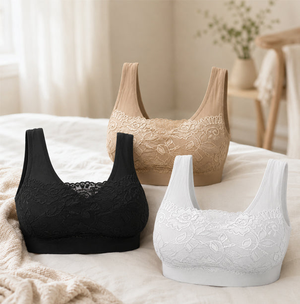 Seamless Lace Bra – 3 Pieces