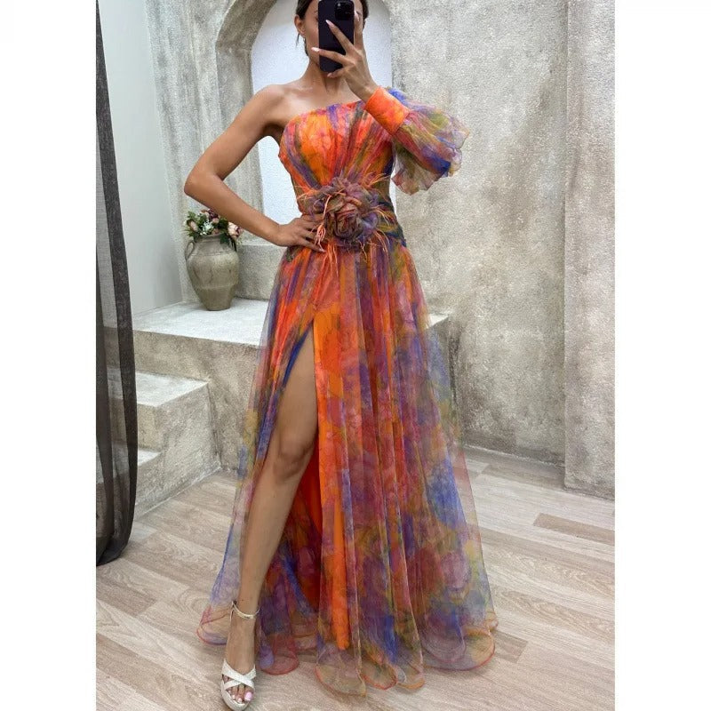Image of Shannon | Women's One Shoulder Maxi Dress