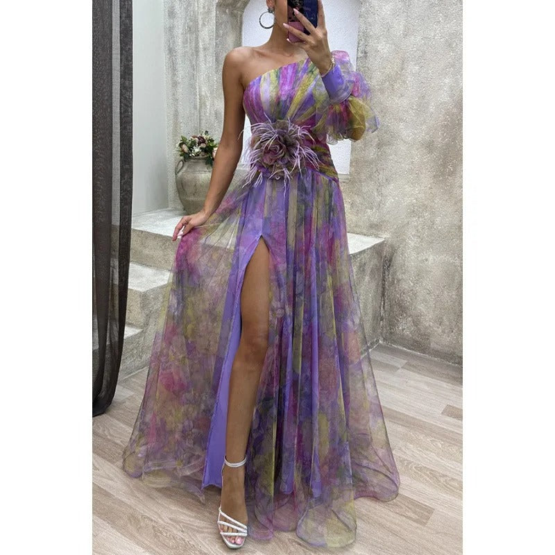 Image of Shannon | Women's One Shoulder Maxi Dress