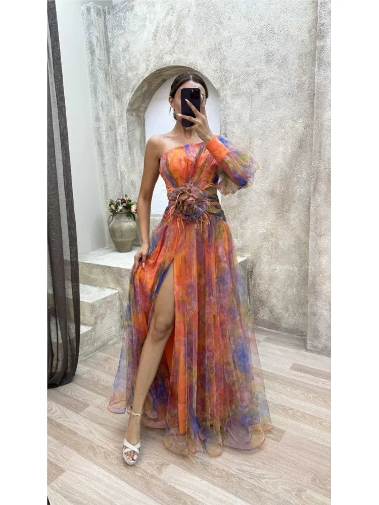 Image of Shannon | Women's One Shoulder Maxi Dress