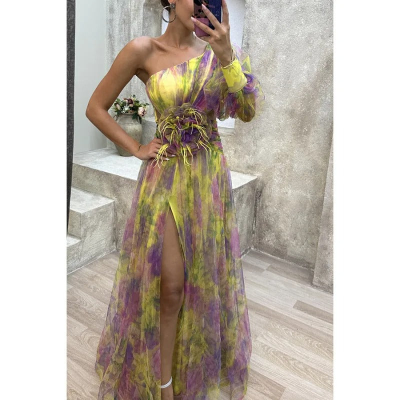 Image of Shannon | Women's One Shoulder Maxi Dress