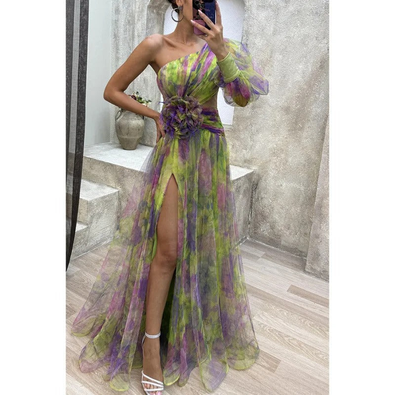Image of Shannon | Women's One Shoulder Maxi Dress