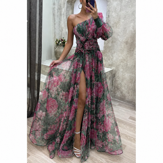 Shannon | Women's One Shoulder Maxi Dress - Image 1