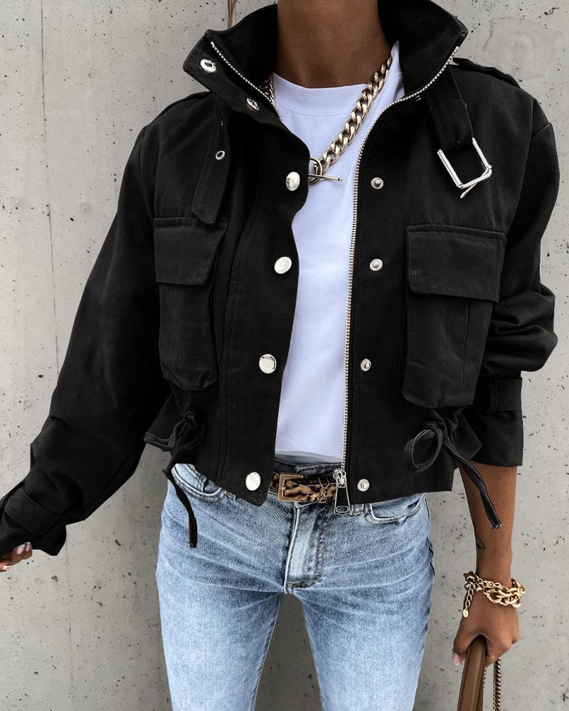 Image of Sienna | Women's Cropped Utility Jacket