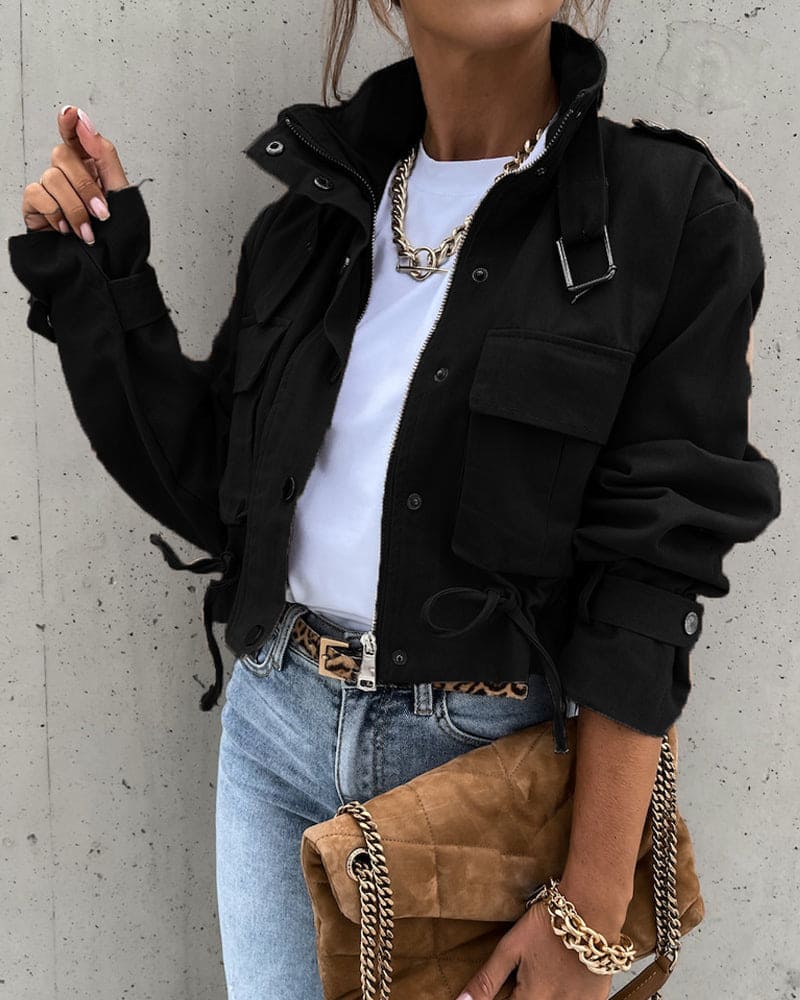 Image of Sienna | Women's Cropped Utility Jacket