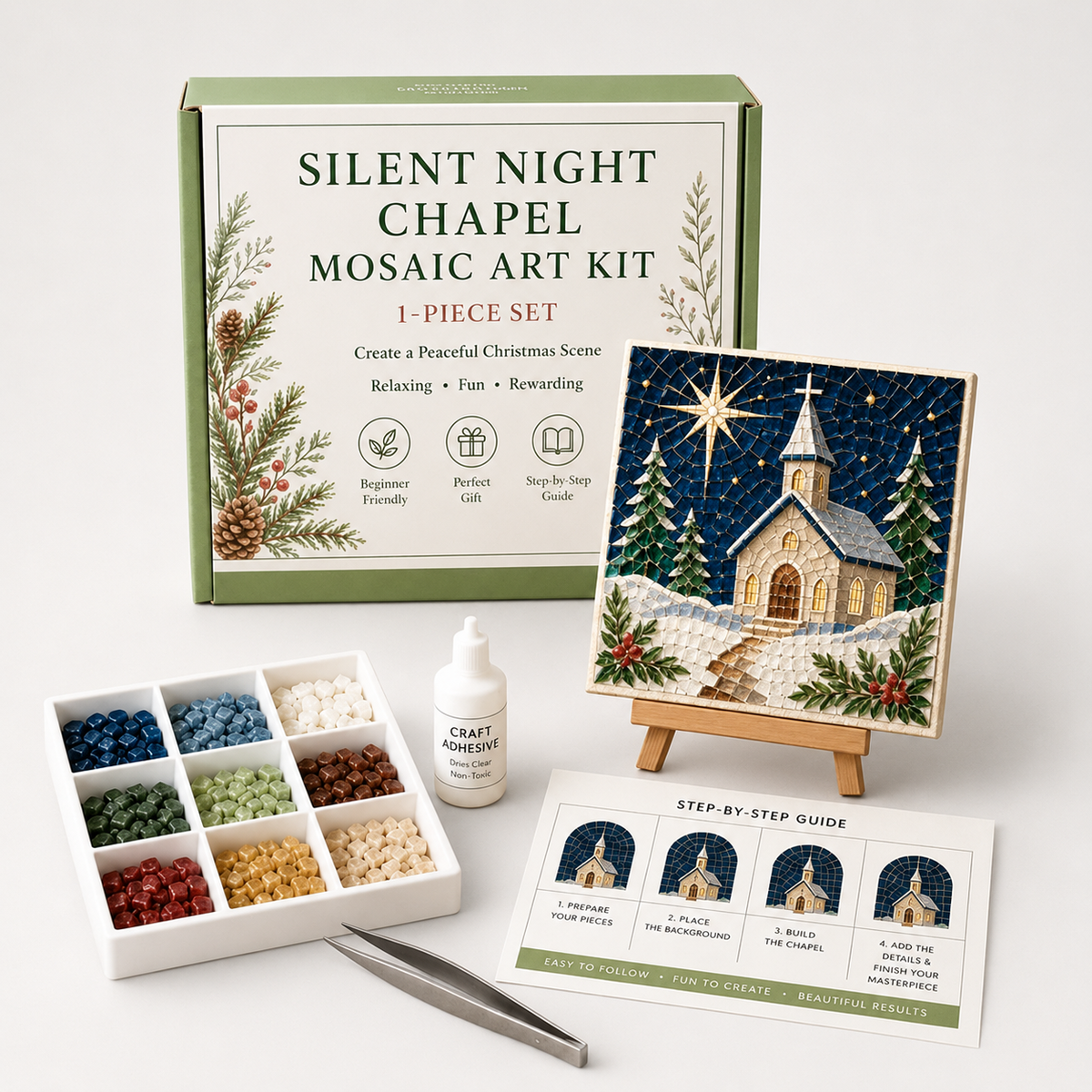 Silent Night Nativity Easel Mosaic Craft Kit