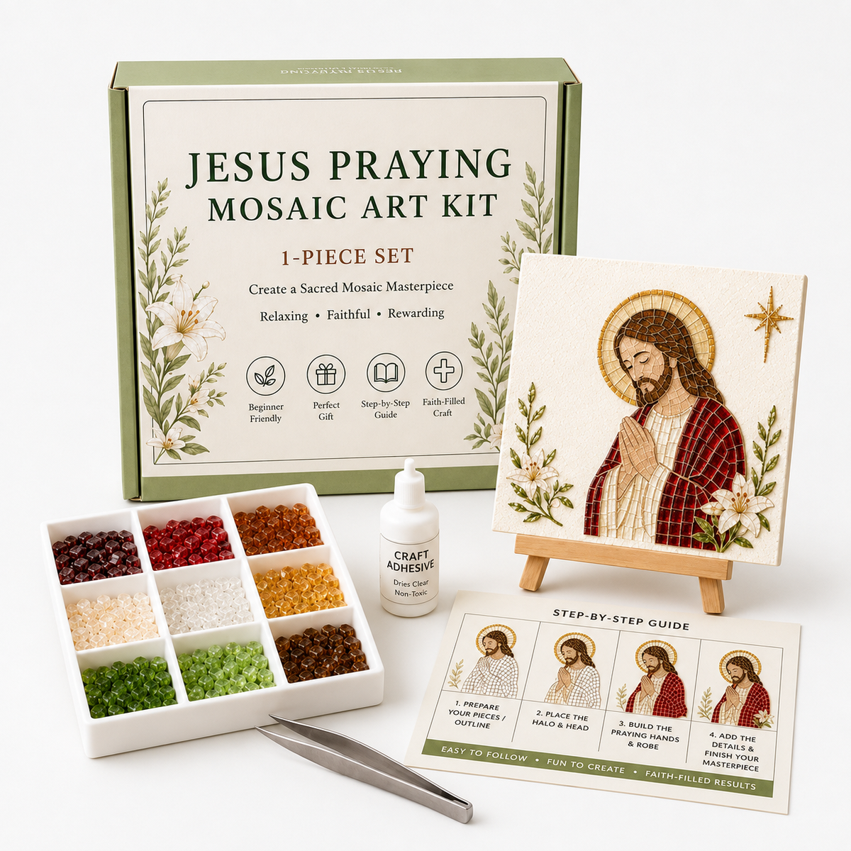 Silent Night Nativity Easel Mosaic Craft Kit