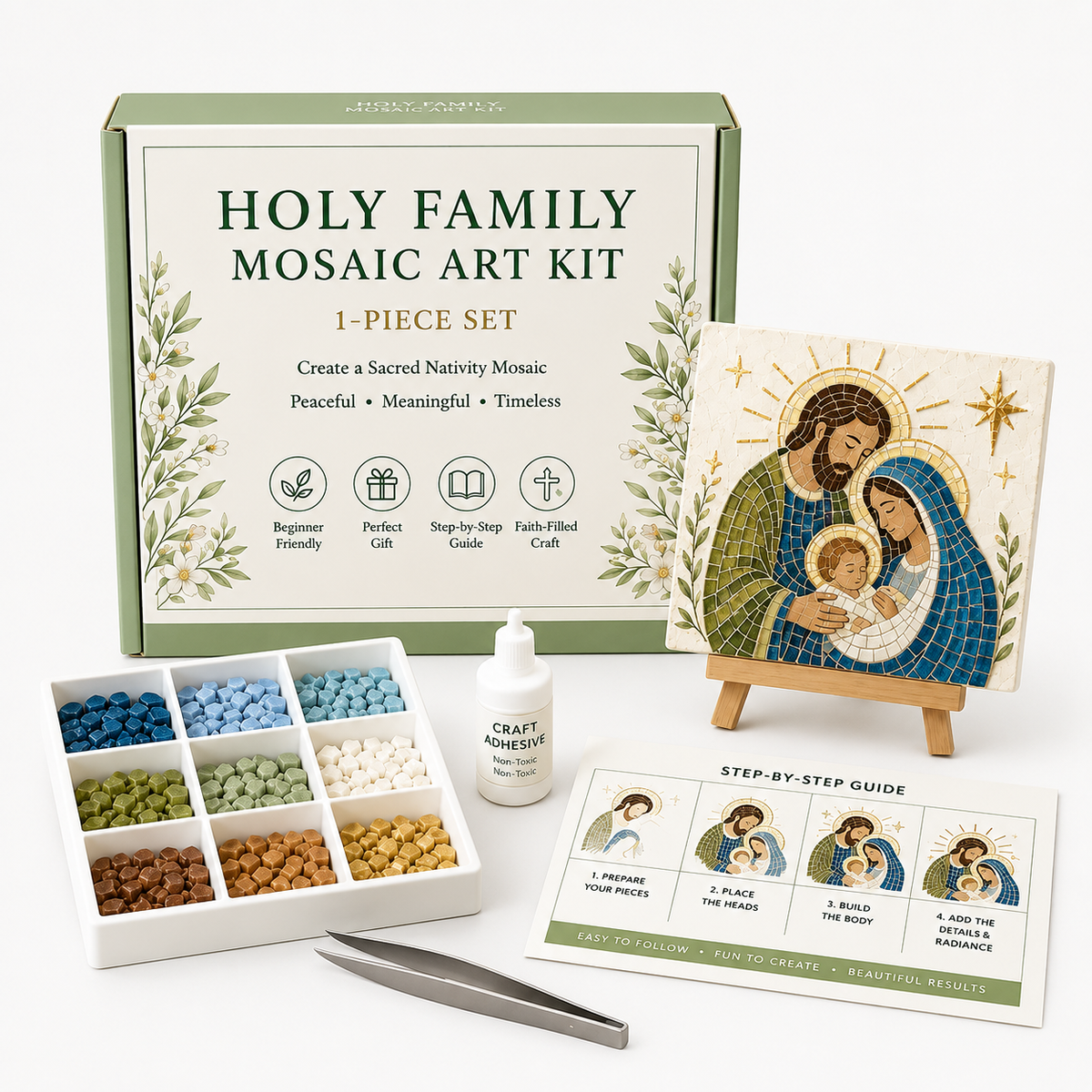 Silent Night Nativity Easel Mosaic Craft Kit