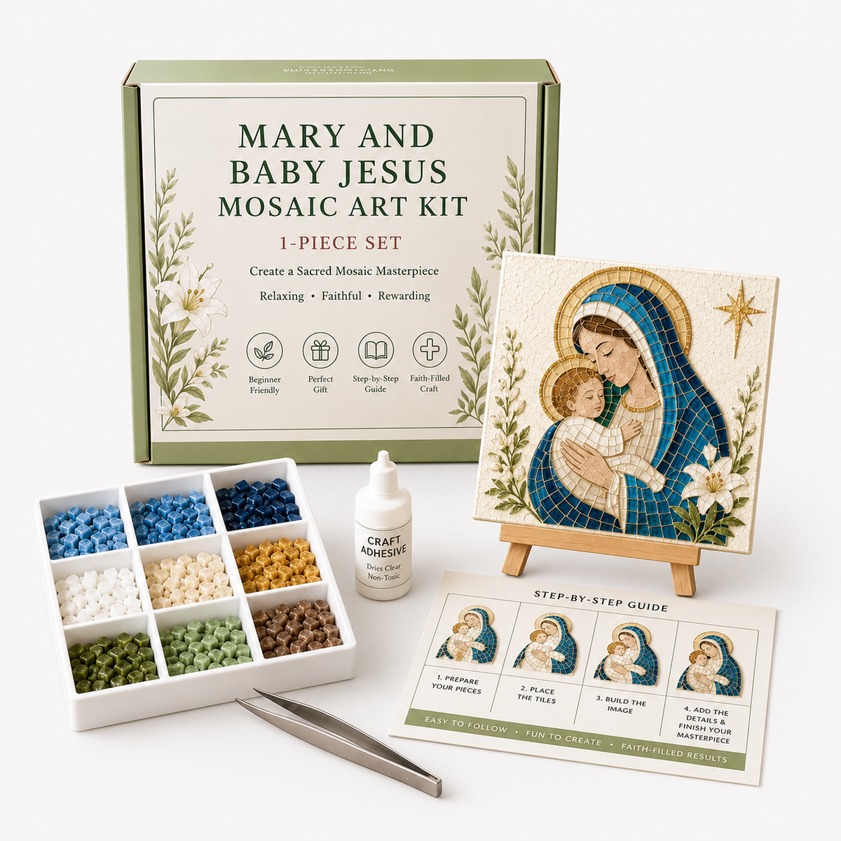Silent Night Nativity Easel Mosaic Craft Kit