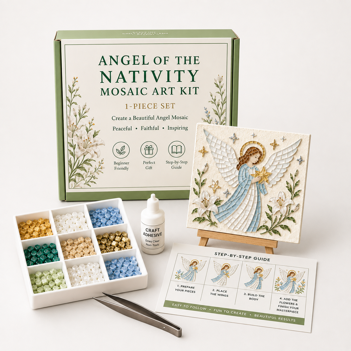 Silent Night Nativity Easel Mosaic Craft Kit