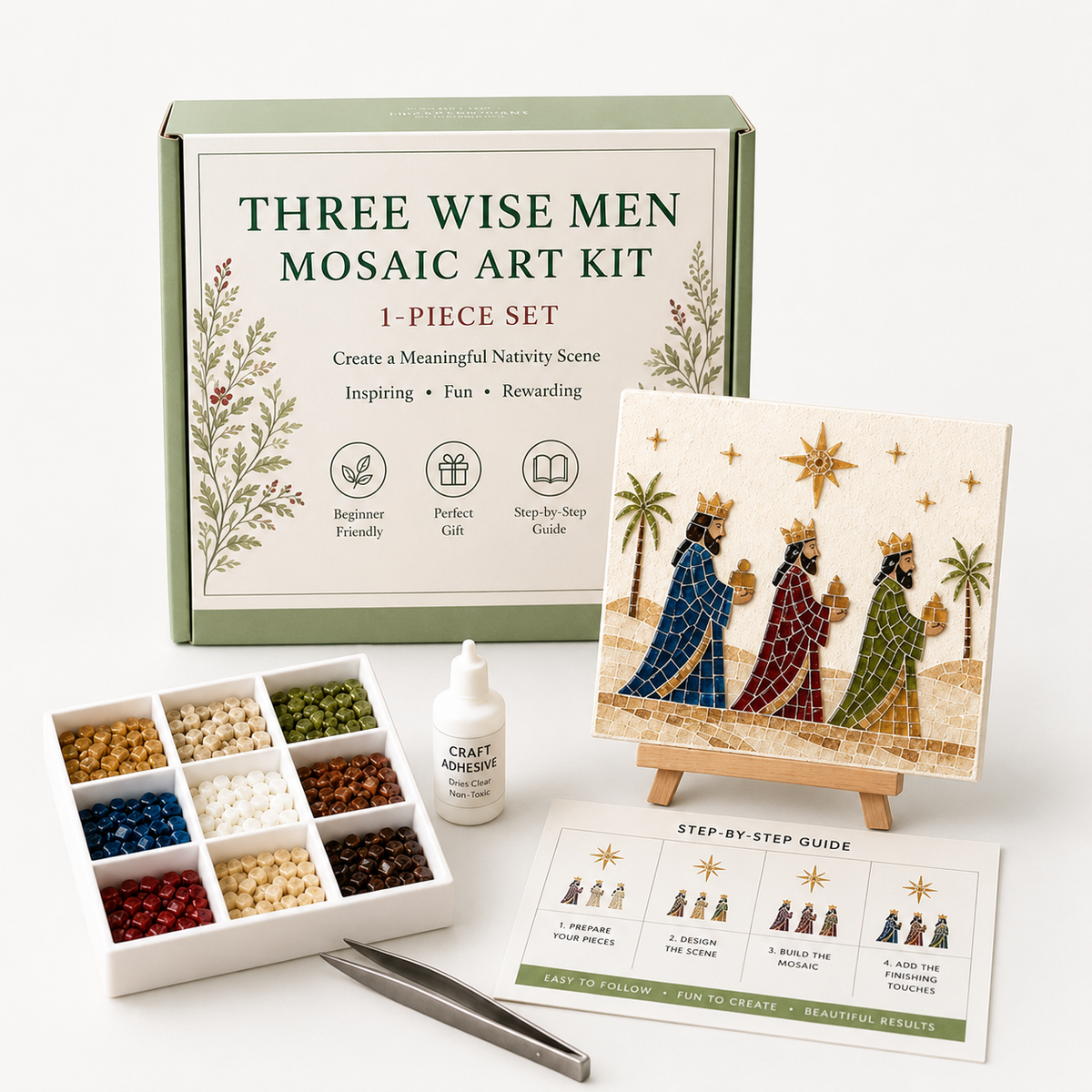 Silent Night Nativity Easel Mosaic Craft Kit