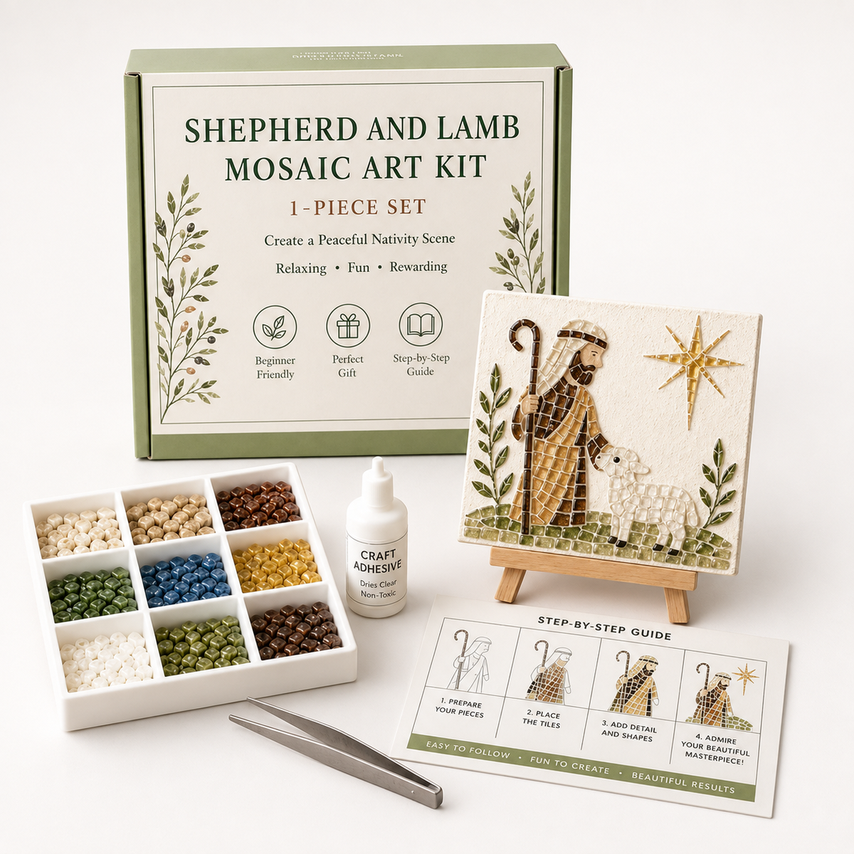 Silent Night Nativity Easel Mosaic Craft Kit