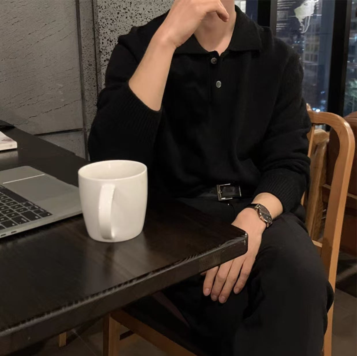 Image of Simon | Men's Button Sweater
