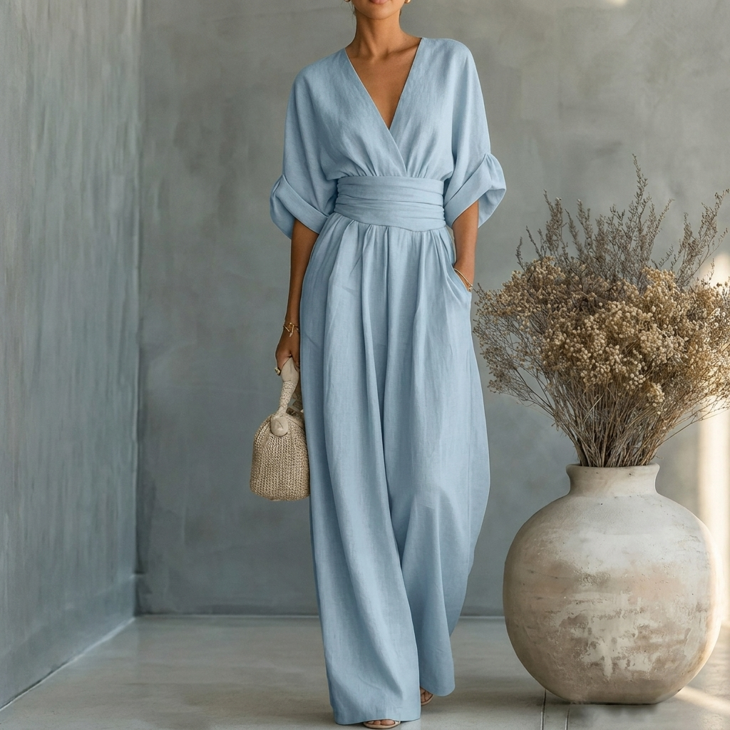 Slimming V-Neck Jumpsuit