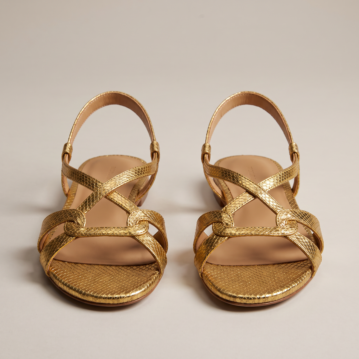 Snake-Effect Comfort Sandals