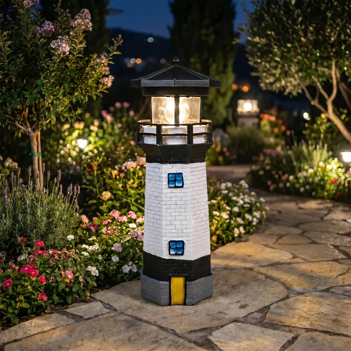Solar LED Lighthouse Garden Ornament