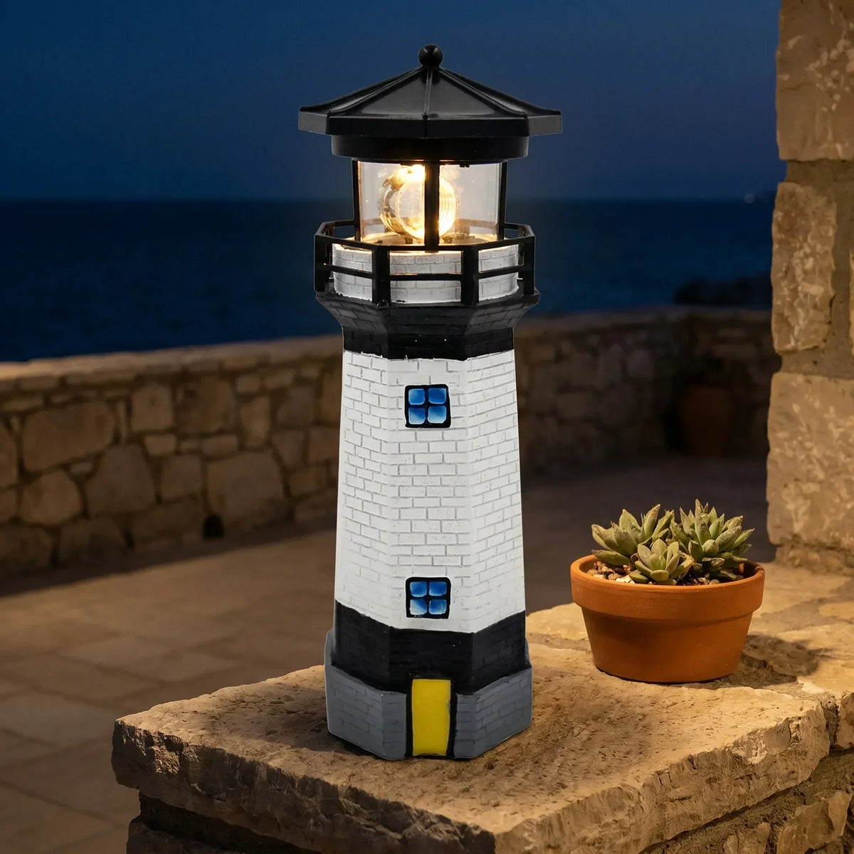 Solar LED Lighthouse Garden Ornament