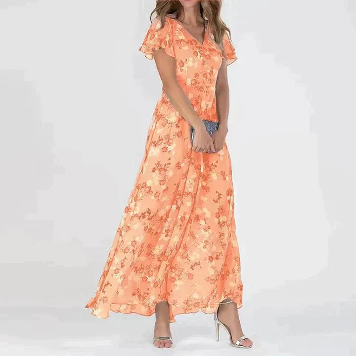 Image of Sophia | Women's Floral V-Neck Maxi Dress