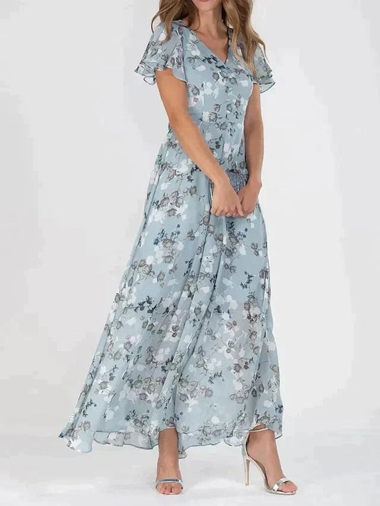 Image of Sophia | Women's Floral V-Neck Maxi Dress