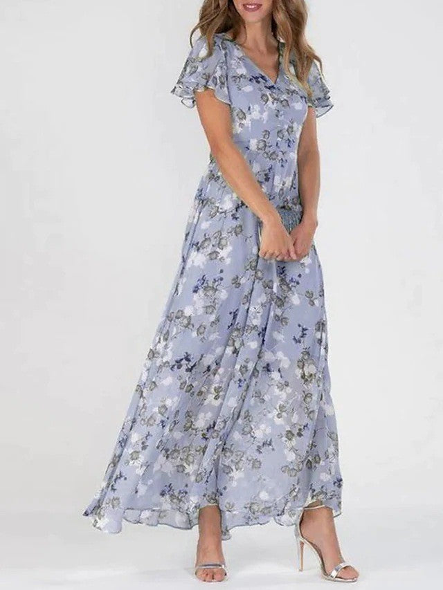 Image of Sophia | Women's Floral V-Neck Maxi Dress