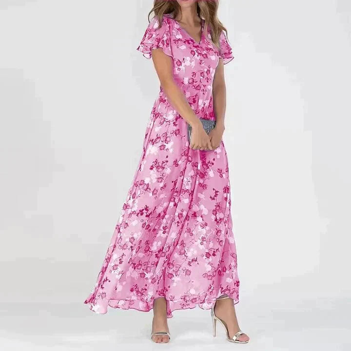 Image of Sophia | Women's Floral V-Neck Maxi Dress