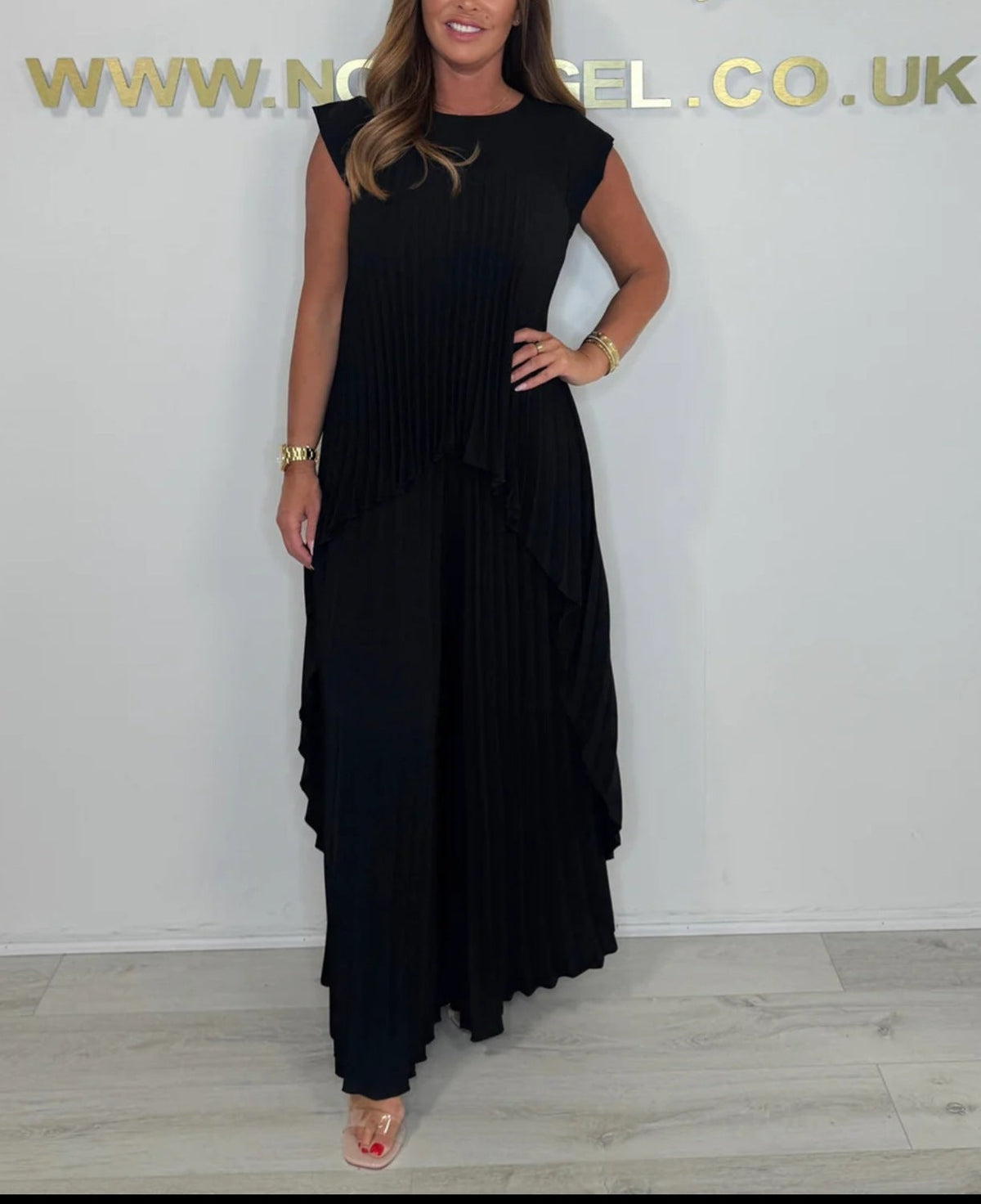 Sophisticated Short Sleeve Wide Leg Set