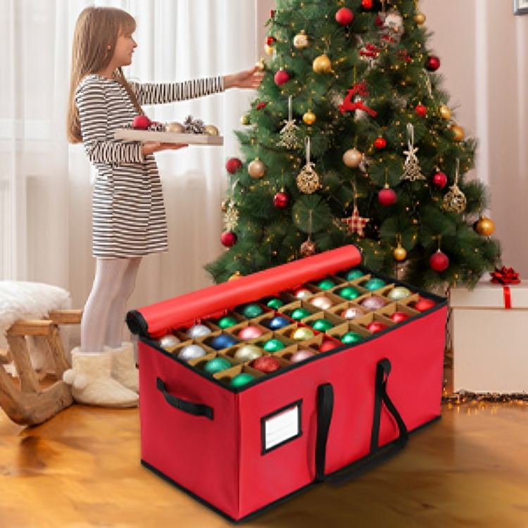 Stackable Fabric Christmas Ornament Storage Bag Organizer