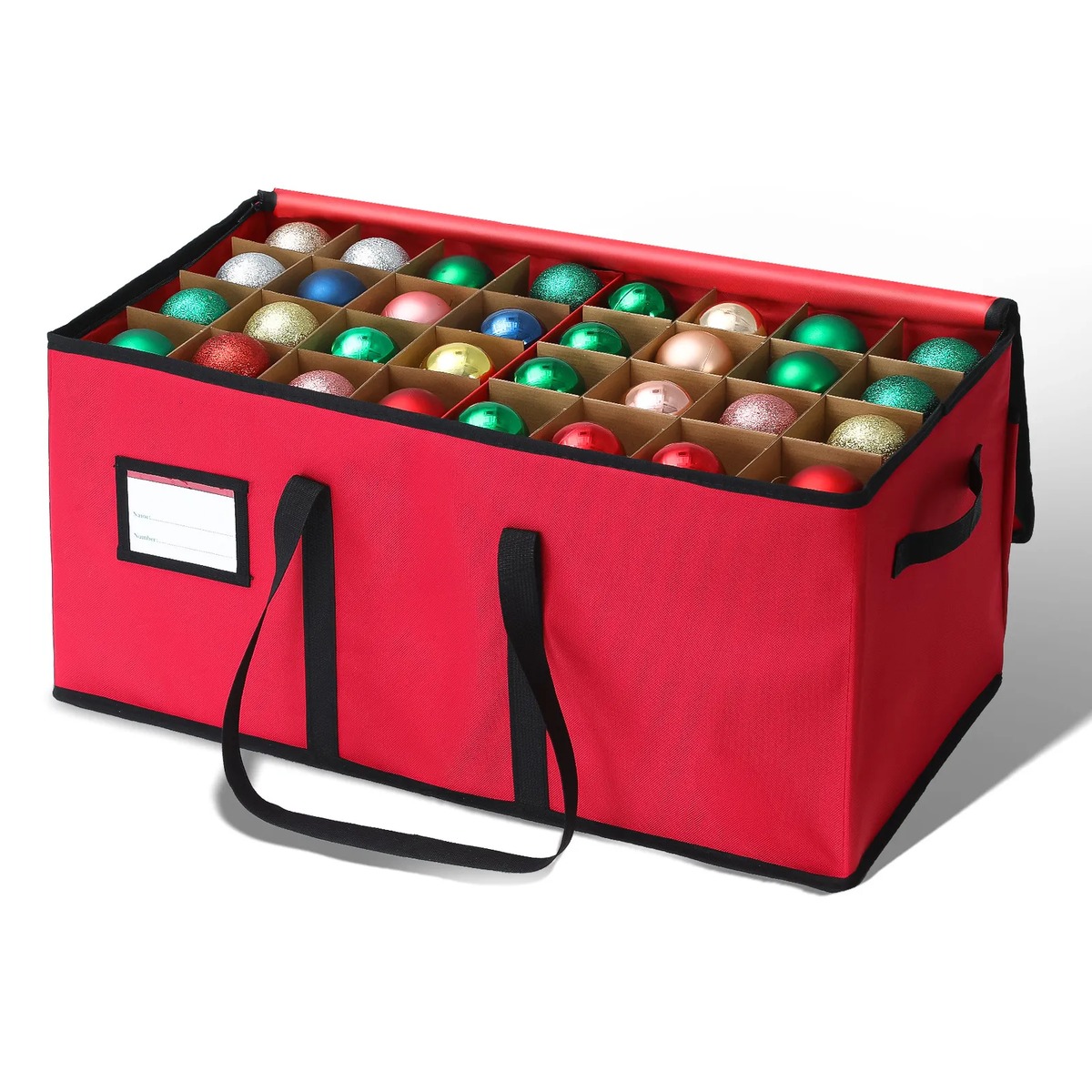 Stackable Fabric Christmas Ornament Storage Bag Organizer