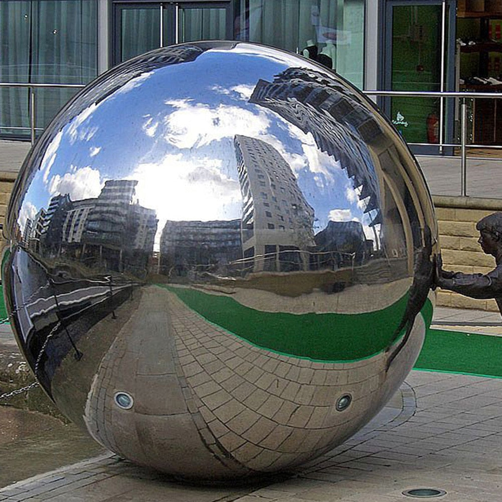 Stainless Steel Gazing Ball Garden Decor - Rustproof High-Gloss Outdoor Mirror Sphere