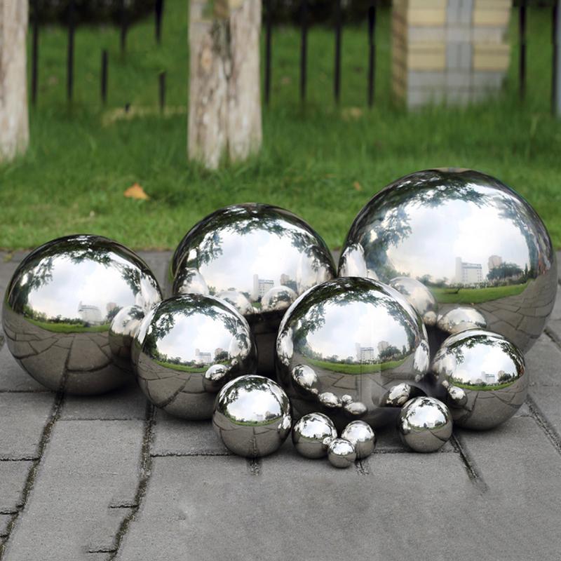 Stainless Steel Gazing Ball Garden Decor - Rustproof High-Gloss Outdoor Mirror Sphere
